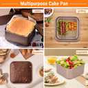 Square Cake Pan, Nonstick Deep Baking Sheet Square Baking Pan Stackable Thickened Carbon Steel Baking Sheet Dishwasher Safe For Brownie Cake Bread (Large)