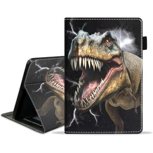 Case for All-New Kindle Fire HD 10/Fire HD 10 Plus Tablet 10.1 inch (11th Generation, 2021 Released) - Slim PU Leather Cover with Auto Sleep Wake, Dinosaur