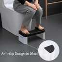 7 inch Folding Toilet Stool, Squatting Poop Stool, Bathroom Potty Step Stool, Toilet Assistance Steps, Step Stool, Fits All Toilets, Detachable  Stackable, for Healthier Toilet Posture (Black)