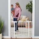 Safety 1st Easy Install Walk Thru Baby Gate for Doorway With Door, Dog Gates, Fits 29"-38", Easy Install 28" Tall, White