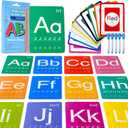 ABC Letter Flash Cards for Toddlers with 5 Dry Erase Pens, Preschool Learning Toys Alphabet Memory Game, 36PCS Double-side Flashcards,Letter Enlightenment, Early Education Flashcards for Kids Ages 1-5