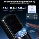 Veise VE027 Built-in Wi-Fi Smart Lock, Fingerprint Keyless Entry Front Door Lock, App Remote & Voice Control, No Hub Needed, Touchscreen Keypad Deadbolt, IP65 Waterproof, BHMA Grade 3, Matte Black