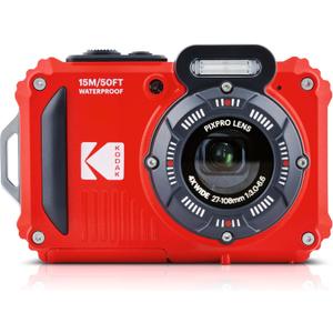 KODAK PIXPRO WPZ2 Rugged Waterproof Digital Camera 16MP 4X Optical Zoom 2.7" LCD Full HD Video, Red