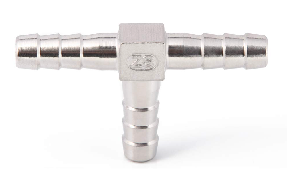 Stainless Steel 1/2" Hose Barb Tee 3 Way T Shaped Co2 Splitter