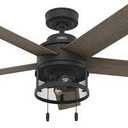 Dreo Smart Ceiling Fans with Lights, Low profile Ceiling Fan with Alexa/App, 52'' Dimmable Lighting & Color Tuning, RGB Ambient Light for Living Room, Game Room, Easy Installation, Quiet, Black