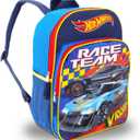 Hot Wheels Backpack -  16" Race Car Backpack | Hot Wheels Bag for Boys, Kids