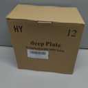 Berglander Plastic Plates Set of 12 Pieces 9", UKR Color Reusable and Sturdy Unbreakable Dinner Plates, Salad Plates, Pasta Bowls, Dishes for Home, Kid, Light Weight Easy Carry for Picnic, Camping