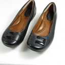 Clark’s Concert Choir Women’s Black Leather Ballet Flat Shoes, Size 9