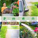 Yereen 50 Ft x 3/8'' Coil Garden Hose EVA Recoil Garden Self Coiling Expanding Water Hose with 6 Function Spray Nozzle Universal 3/4'' Brass Connector Fitting for Outdoor Yard