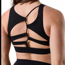 Kamo Fitness Featherlite Nora High Impact Sports Bras for Women - High Neck Workout Crop Built-in Bra and Asymmetric Cutouts(XL)