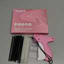 Stitch Gun for Clothes - Handheld Stitch Gun Quick Clothing Fixer - Tagging Gun - Includes 6 Needle, 1000 Black Fasteners & 1000 White Fasteners (Pink/Orange)