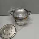 118oz Stainless Steel Jumbo Bacon Grease Container with Removable Strainer, Grease Spoon and Dust-proof Lid, Kitchen Filter Pot for Storing Fat, Bacon Drippings, Lard and Ghee oil