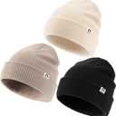 FURTALK 3 Pack Toddler Beanie Baby Boys Girls Winter Hat Kids Warm Knit Caps