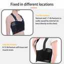 Broken Rib Support Brace, Rib and Chest Support Brace, Rib Belt for Ribs Support, Dislocated Ribs Protection, Sternum Injuries and Pulled Muscle Pain (XL 39" to 43") (Black, XL)