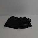KANSOON Women Leather Shorts Metallic High Waisted Cargo Skort Sexy Rave Asymmetrical Skirt Skorts (XX-Large, Black)