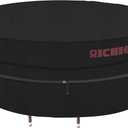 Waterproof Round Patio Furniture Covers - 600D UV Resistant & Anti-Fading, All Weather Outdoor Table and Chairs Set Cover (62"D x 28"H), Tear Resistant, Black