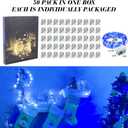 ZGWJ 50 Pack Fairy Lights Battery Operated, 7ft 20 Mini LED Fairy String Lights Silver Wire 3 Modes for DIY, Parties, Wedding, Bedroom, Halloween Christmas Decoration Blue