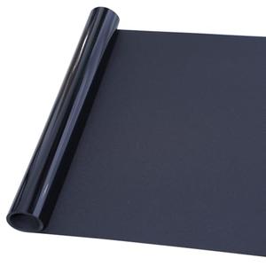 FEILAYS 23.6"x 118" Black Blackout Window Film,100% Light Blocking Room Darkening Window Privacy Film,Frosted Glass Window Film Heat Control, Removable Window Cover Tint for Day Sleep