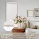 Beige White Cordless Roller Shades Light Filtering Blinds 22" W x 72" H