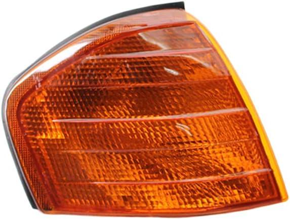 Corner Light Shell, Corner Light Housing Turn Signal Lights Shells Amber Lens/Clear Lens, Compatible with Mercedes-Benz C Class W202 1994-2000