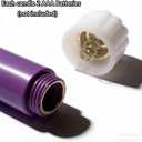 Purple Flameless Taper Candles with Remote, Battery Powered LED Candlesticks Flickering Home Decor Set of 4
