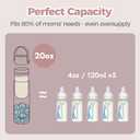 HEYTRIP Portable Breastmilk Cooler - 20oz Stainless Steel Milk Chiller Bottle for Travel & Work | Reusable Breastmilk Storage Container, 36+ Hour Cooling, TSA Approved | Rosy Azure