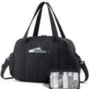 LOVEVOOK Duffle Bag for Travel, Puffer Weekender Gym Bags for Women with Toiletry Bag, Lightweight Carry on Overnight Bag Hospital Bag, Personal Item Bag for Airplanes