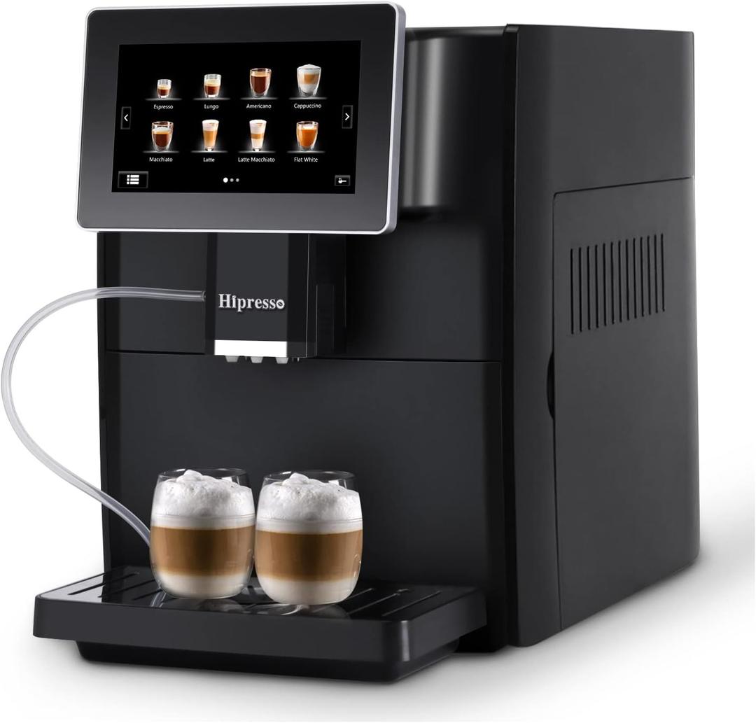 Geekpure Hipresso Super Fully Automatic Espresso Coffee Machine-11 Models
7" HD TFT Touchscreen with Milk Frother 19 Bar Pressure