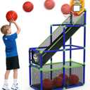 EagleStone Arcade Basketball Hoop Game Indoor, Ajustable Height Indoor Basketball Hoop with 4 Balls Storage Design for Kids,Perfect Sports Outdoor Play Toys for Kids Age 3 to 8 Years