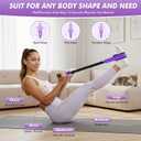 Pedal Resistance Band, Portable Tummy Trimmer Exercise Equipment for Home Gym, Full Body Core Workout Trainer for Abs, Arms, Legs, Back, Glutes Ideal for Men, Women & Postpartum Recovery (Purple)