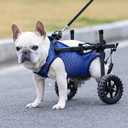 Adjustable Small Dog Wheelchair for Back Legs, Upgraded 5.5in Textured Wheel, Disabled Pets, Leg Brace, Mobility Aid for Small Pets, Hind Limb Rehabilitation, Older, Disabled (XSChest 12.6-16.1in)