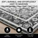 Muddy Mat Onyx 6ft x 9ft Washable Muddy Carpet for Living Room, Bedroom & Dining Room Modern Soft Low Pile Non Slip Carpet Pet Friendly Waterproof Foldable Area Rugs for Home