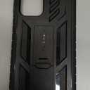 FNTCASE for iPhone 12 Phone Case: for iPhone 12 Pro Phone Case Military Grade Drop Proof Rugged Protective Cover with Kickstand | Matte Textured Shockproof TPU Hybrid Bumper Cases 6.1 inch - Black