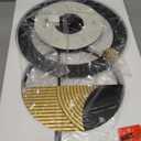 18x27 inch Large Modern Feather Leaf Shape Wall Clock for Living Room Decor, White Unique Silent Decorative Art Clock for Home Bedroom Office Dining Kitchen