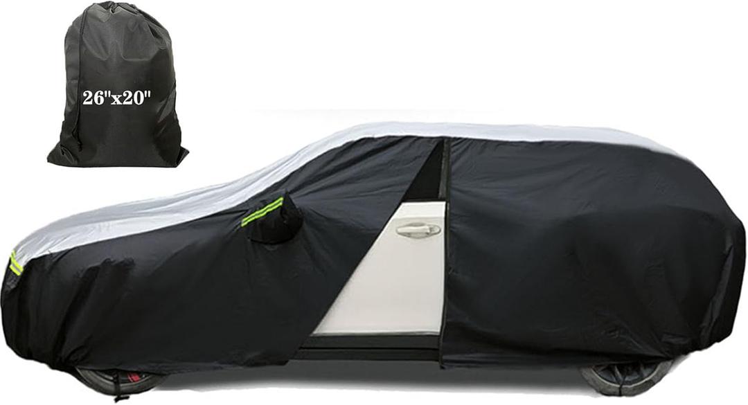 SUV car Cover All Weather Waterproof Murano, Subaru Outback/SolterraCadillac XT5/SRX, Audi Q5, Buick Envision and Other Models -Outdoor Sunshade Protection with Zipper (Length 187 to 194 inch)