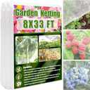Garden Netting Fine Mesh(8ft x 33ft), Mosquito Netting, Garden Insect Screen Garden Net Fruit Tree Netting Plant Covers for Vegetable Blueberry Bushes