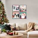 4 Pack Paint by Numbers Kits for Adults Kids Beginner, Christmas Easy Framed Adults Paint by Number Kits on Wooden Framed Canvas, DIY Acrylic Color Painting by Number for Home Decor Gift 8x8 Inch