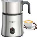 Milk Frother and Steamer, PARIS RHNE 4 in 1 Detachable Milk Steamer, 500ml Hot Chocolate Maker and Milk Warmer with Hot & Cold Foam, Dishwasher Safe, All Stainless Steel