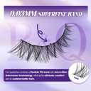 B&Q Wispy Lash Clusters Kit, Natural 01, Individual False Eyelashes Extension Set, Undetectable Natural Look for Effortless Day-to-Night Beauty, from Office Elegance to Date Night Glamour(8-16mix)