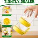 2 x LKTKJDS On the Go Yogurt Parfait Snack Cup 26 oz with Spoon & Lid, 100% Leak Proof Granola Holder for To Go Breakfast Cereal Fruit Overnight Oats Container Reusable, Travel Hiking Camping (yellow Oatmeal Cup)