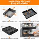 2 Pack Pull Out Cabinet Organizer Expandable Width(12"-18") and Depth(14"-24") No Drill Need Slide Out Drawers With 3 Rails, Heavy Duty Roll Out Shelf Storage for Kitchen, Bathroom Organization Black
