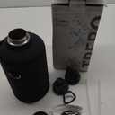 Trebo One Gallon Water Bottle Insulated with Paracord Handle,128oz Large Vacuum Double Wall Stainless Steel Insulated Jug with Straw Spout Handle Lids, Leakproof Keep Cold & Hot,Black