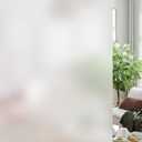 HIDBEA Frosted Window Privacy Film Non-Adhesive, Reusable Window Glass Films Heat Control Self Static Cling Removable Window Stickers for Home Office Living Room (Frosted, 55.1 Inch x 16.4 Feet)