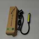 Magnetic Work Light, LED Machine Light with Flexible Gooseneck and Magnetic Base, Shop Tool Lamp for Lathe, Work Bench, Sewing Machine, Grill, Industrial Lighting Black