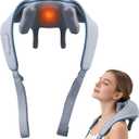 Neck Massager with Heat, Therapexa Neck Massager & Shoulder,6D Deep Kneading Shiatsu Massager for Back,Shoulder & Leg Pain Relief(Grey)