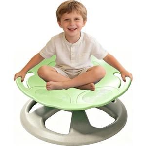 FERUERW Spinning Chair for Autistic Kids with Handle, Sensory Products | Sensory Toy Gifts for Children with ADHD/Autism, 220LBS Capacity, Training Body Coordination, 3+ Years (Light Green), 21.5 inches x 21.5 inches x 11 inches