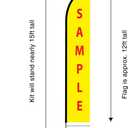Real Estate Now Leasing Sign Flag, 15 Foot Feather Banner Pole Kit, Evo Flex Banner Outdoor, Light Green (0S-6IYJ-VAHC)