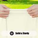 Smiry 2 Pack Rectangle Picnic Table Cloth, Waterproof Elastic Fitted Tablecloths, Washable Polyester Rectangular Patio Table Cover for Camping, Indoor and Outdoor (Beige, 30"x48")