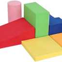 JungleDove 6-Piece Set Baby Foam Climbing Blocks for Toddlers - Baby Climbing Toys for Toddlers Indoor - Kids Soft Play Climbing for Toddlers - Velvet Foam Play Gym Playtime Corner Climber