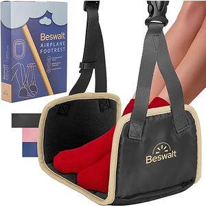 Portable Aeroplane Foot Hammock for Airplane Travel with Memory Foam and Hardboard for No Feet or Legs, Accessories for Long Flight Travel to Relax Feet Overseas